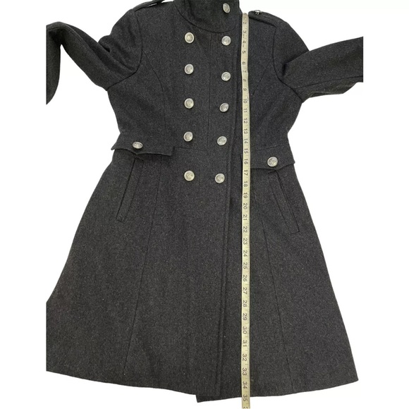 Esprit Coat Wool Blend Gray Double Breasted Button Front Size Small - Picture 10 of 16